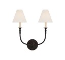 Piaf vägglampa dubbel svart