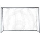 Fotballmål med PE Mesh Fotballmål for barn og voksne 300 x 120 x 200 cm Stål PE Hage Fotballtrening Grå