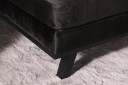 Copenhagen 5-seters Høyrevendt U-formet Sofa med Divan og Sjeselong i Fløyel - Mørk grå