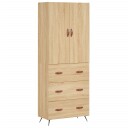  Highboard sonoma eik 69,5x34x180 cm konstruert tre