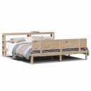  Sengeramme med hodegavl 200x200 cm heltre furu 3306094