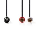 Nedis 20 cm DIN 5-pins Lydkabel 2x RCA Nikkelbelagt Sort