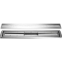 Unidrain afløbsarmatursæt - 800mm vinyl m/rist/ramme st rf