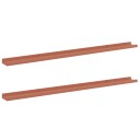  Vegghylle med hylle 2 pcs Rød 115 x 9 x 3 cm Konstruert tre