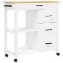  Kjøkkenvogn MONZA 84x40x90 cm heltre furu 376117