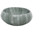 vidaXL Benkeservant grønn oval 59x40x15 cm keramikk
