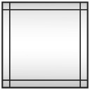 vidaXL Veggspeil svart 60x60 cm rektangel jern
