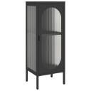 vidaXL Skjenk svart 40x35x105 cm glass og stål