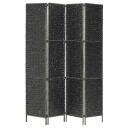 vidaXL Romdeler med 4 paneler 154x160 cm vannhyacinth svart