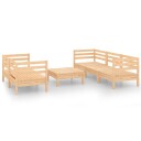 vidaXL Hagesofagruppe 6 deler heltre furu