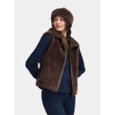 WoolLand Solveggen Pilé Vest Dame Mocca S