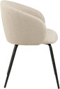 Eleanor spisestuestoler med armlene stoff beige.