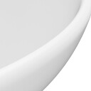 vidaXL Luksuriøs servant rund matt hvit 32,5x14 cm keramisk