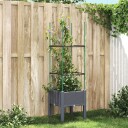 Plantekasse med espalier grå 40x40x142,5 cm PP