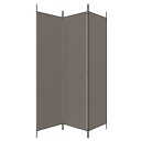 vidaXL Romdeler 3 paneler antrasitt 150x220 cm stoff