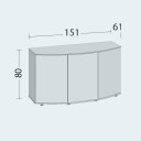 Juwel Akvariebord Sbx Vision 450 151x61x80cm Svart