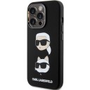 Karl Lagerfeld Silikon Mobildeksel Karl&Choupette til iPhone 15 Pro - Svart