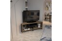 Torlin TV-benk 120 cm - Valnøtt/Hvit