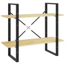 vidaXL Bokhylle 2 niv?er 80x30x70 cm heltre furu