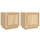 vidaXL Nattbord 2 stk sonoma eik 44x35x45 cm konstruert tre