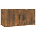  Vegghengte TV benker 2 stk røkt eik 80x34,5x40 cm