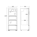 Scandomestic DC200BD Displaykjøleskap Svart 132cm