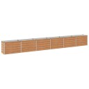 vidaXL Hevet Hagebed Treet Brown 480 x 40 x 55 cm kaldvalset stål