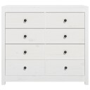 vidaXL Sideskap hvit 100x40x90 cm heltre furu