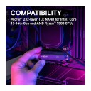 Crucial T705 1TB M.2 PCIe 5.0 SSD med Varmespreader - Svart