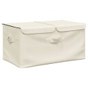 vidaXL Oppbevaringsboks stoff 50x30x25 cm kremhvit