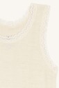 Hust and Claire Faith Pointelle Topp Ull/Bambus Ivory (128 / 8 år)