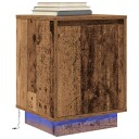  Nattbord med LED gammelt tre 38x34x50 cm 8721158701985