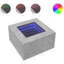  Salongbord med LED betonggrå 60x60x40 cm konstruert tre 847570