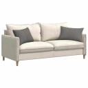  Sofaputer 2 pcs Lysegrå 60 x 40 cm Corduroy stoff