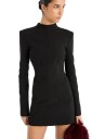 Rotate Suiting LS Mini Dress Kjole Sort 42
