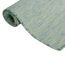 vidaXL Utendørs flatvevd teppe 140x200 cm turkis