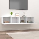 vidaXL TV-benker 2 stk hvit 80x30x30 cm konstruert tre