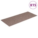 vidaXL Selvklebende trappematter 15 stk 60x25 cm lysebrun