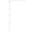 Dusjvegg hvit 115x195 cm klart ESG-glass