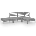 vidaXL Hagesofagruppe 4 deler heltre furu