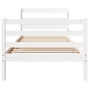  Sengeramme med hodegavl hvit 75x190 cm heltre furu 3306630