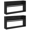 vidaXL Magasinreol 2 pcs Svart Eik 60 x 12 x 30 cm Konstruert tre