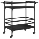 Kjøkkentralle svart 82x40x78,5 cm konstruert tre 842361
