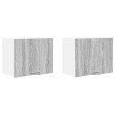  Hengende skap Riga 2 pcs Grå Sonoma og hvit 50 x 31 x 40 cm