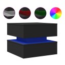  Salongbord med LED-lys svart 50x50x40 cm 839855