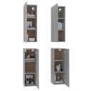 vidaXL TV-benker 4 stk grå sonoma 30,5x30x90 cm konstruert tre