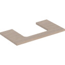 GEBERIT ONE benkeplate 900x470x30mm utskåret i midten hvit høykomprimert