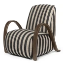 Ferm Living Buur Lenestol Louisiana   Dark Stained/Sand Bl