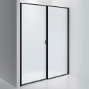 INR Iconic Nordic Rooms Dusjvegg Edge 4 Måltilpasset - Venstre / Matt Svart Sway Glass