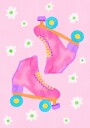 Roller Skates Pink Plakat / 30x40cm